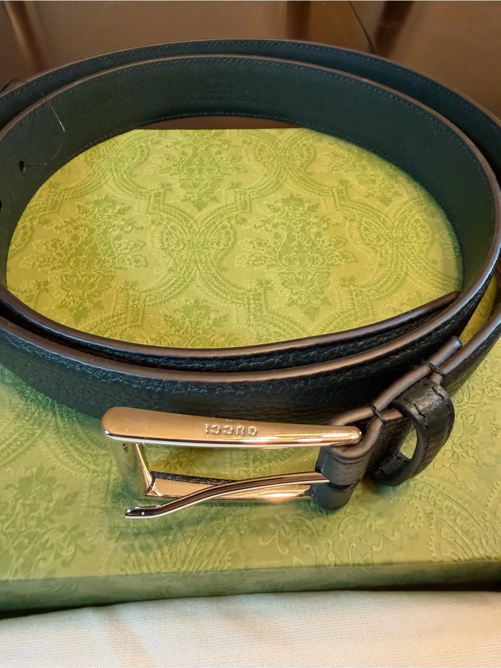 New Gucci Rectangle Buckle Logo Belt Size 44 / 110 cm Fits a Waist 40 - 44